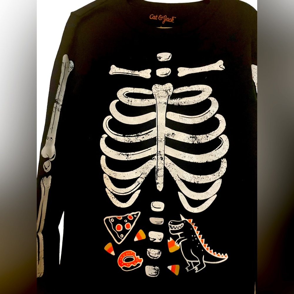 Cat & Jack Glow in the Dark Skeleton Long Sleeves - Size 6 NWOT - Picture 2 of 5